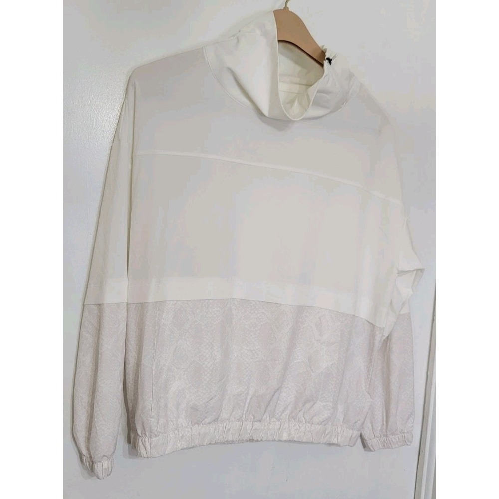 ATHLETA Run With It Women's Tunic Pull Over Long Sleeve Half Zip Size S Ivory